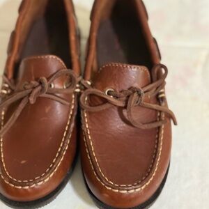 Eastland Brown Leather Boat Loafers